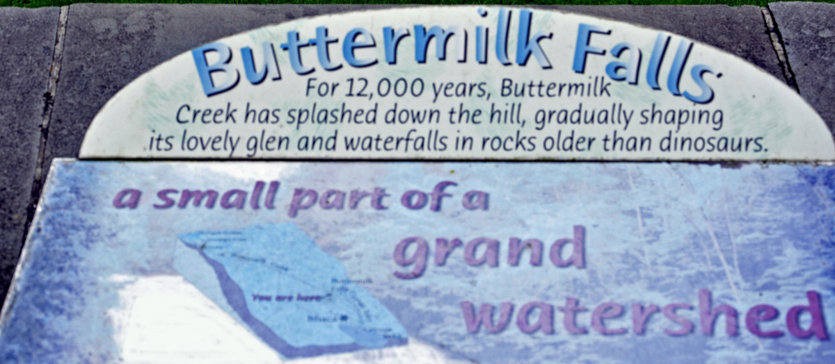 Buttermilk Falls sign